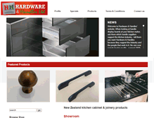 Tablet Screenshot of hardwareandhandles.co.nz